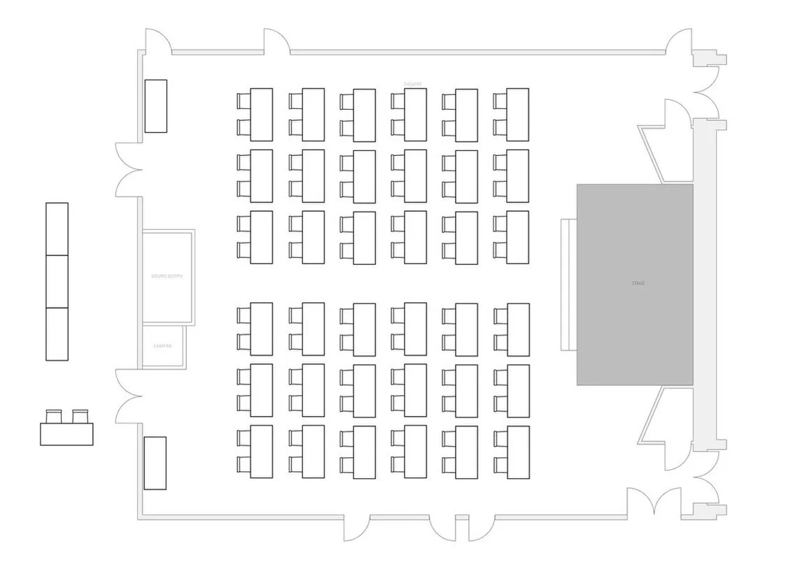 Theater - Rectangle Tables (72 ppl)
