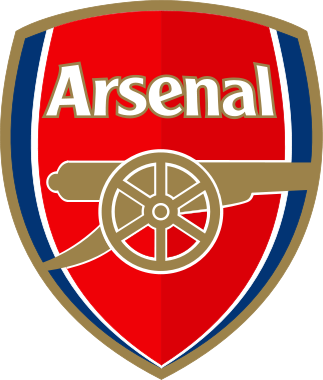 The Arsenal football club logo featuring a red shield with a gold cannon and the word 'Arsenal' in white.