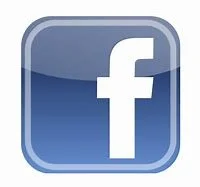 Facebook logo, white 'f' on blue square background