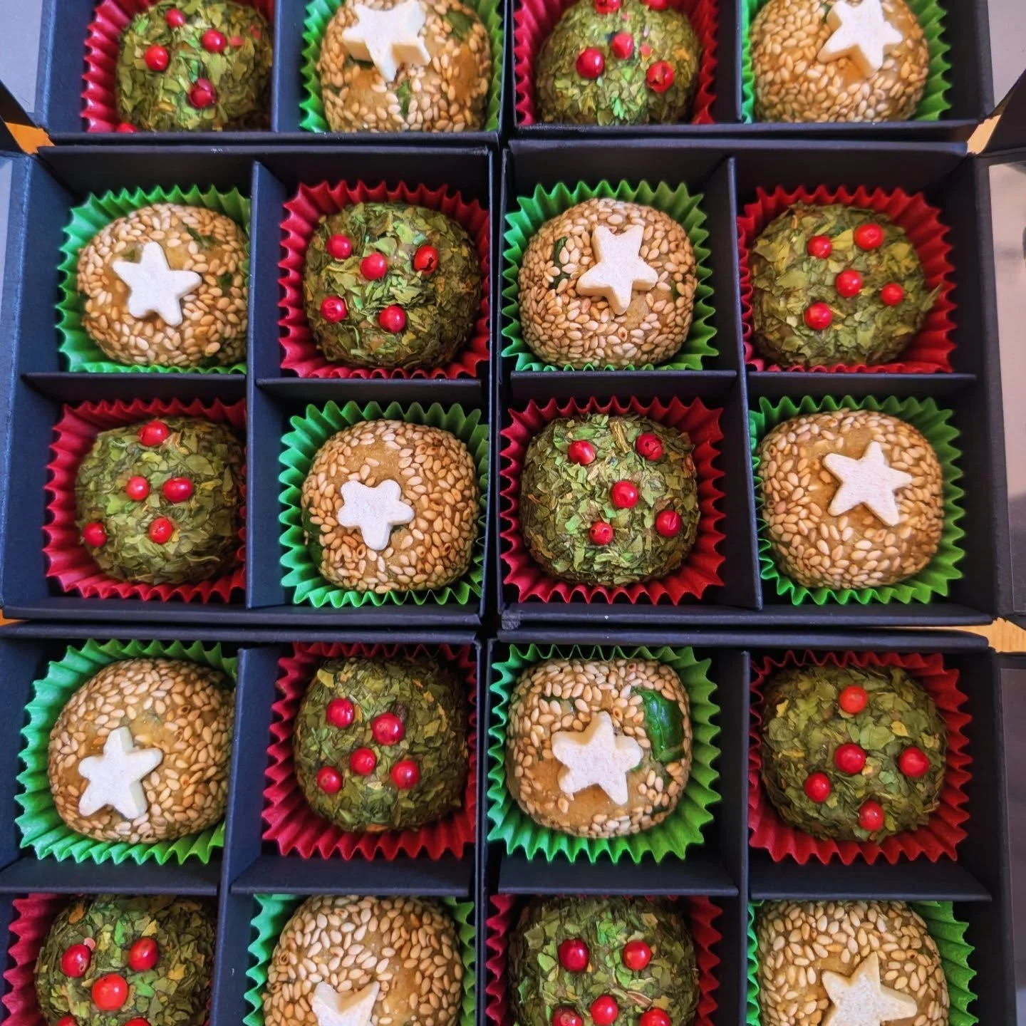 These beautiful holiday special miso soup balls will be available this month 🎄 Tomorrow, 12/13 at the @bfmvermont and then next Saturday, 12/20 at the @montpelierfarmersmarket .

We sell these soup balls only at the farmers markets. They make a grea