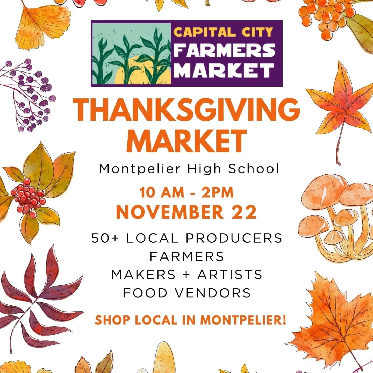 It is finally here!!
Tomorrow is the @montpelierfarmersmarket Thanksgiving market ✌️

My family and I used to look forward to being there as customers after we moved to Montpelier and we're so happy we're part of this fantastic market 🥰

You may hav