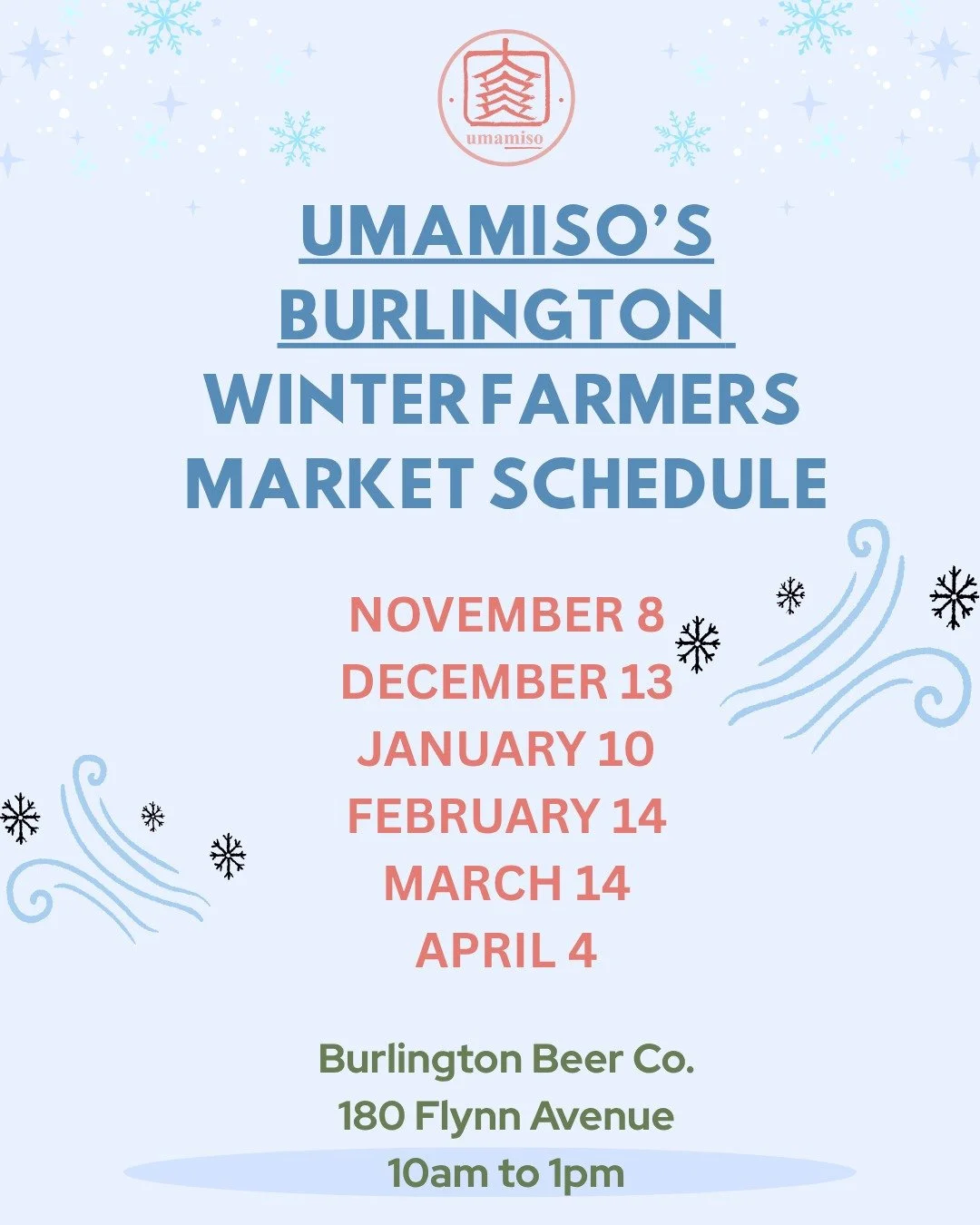 Hi everyone!

We had a great time at @bfmvermont this summer and we decided to join the winter market as well 🙌

Save these dates and hope to see many of you there 😊

***Dear @montpelierfarmersmarket customers ***

We'll be joining the Thanksgiving