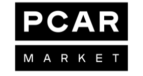 Logo with the text 'PCAR MARKET' in white on a black background.
