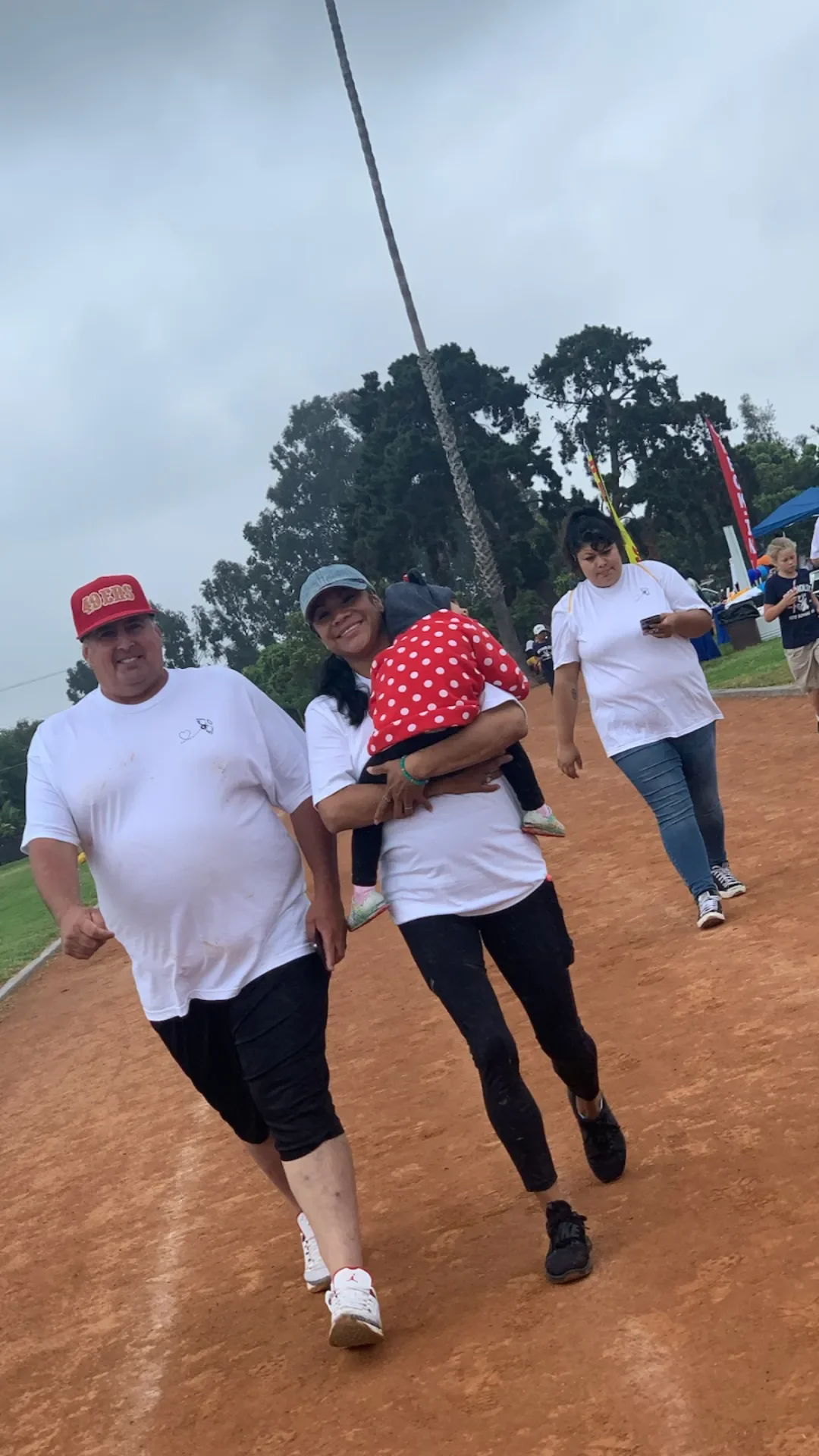 The founders walking the 5k