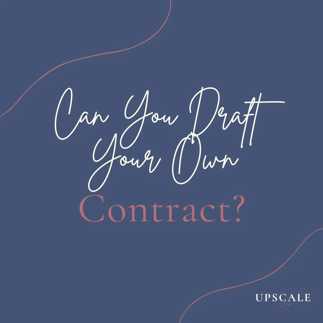 Can You Draft Your Own Contract?