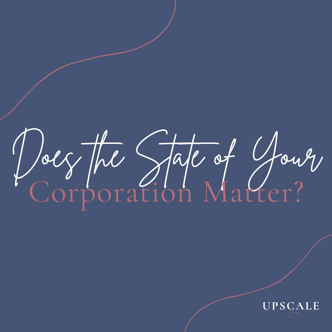 Does the State Your Corporation is Filed In Matter?