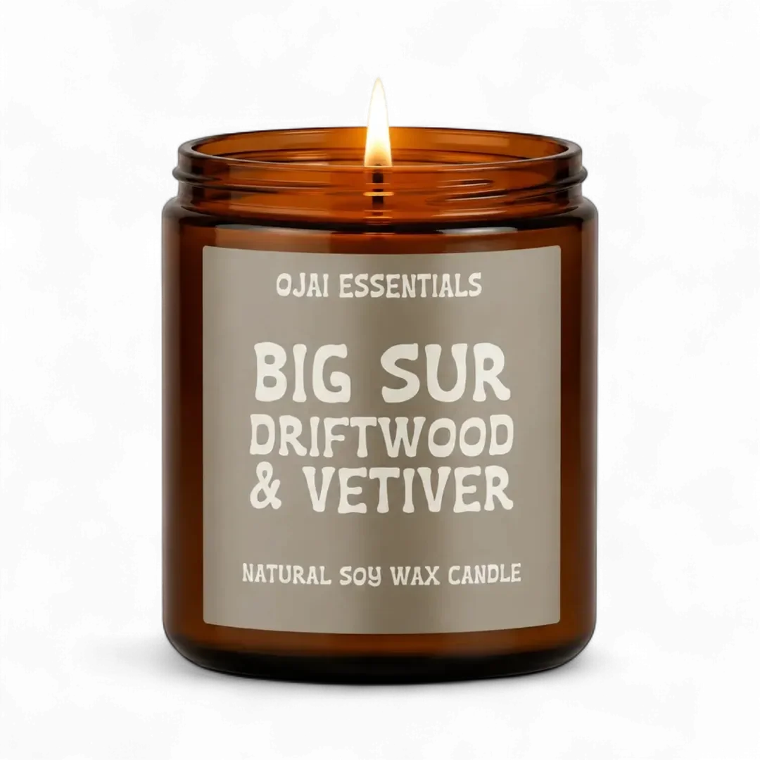 big sur driftwood and vetiver candle flame.webp