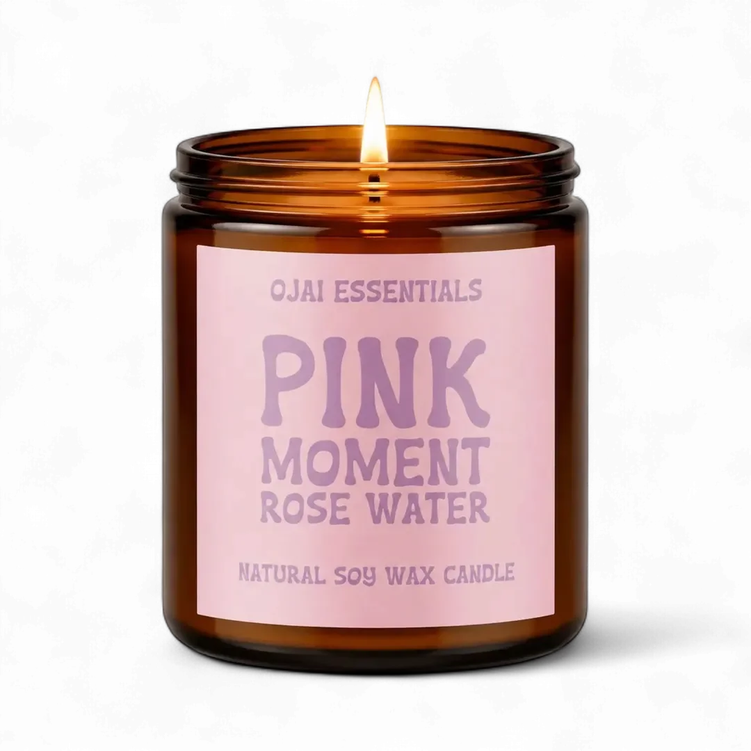 Pink Moment Rose Water Candle