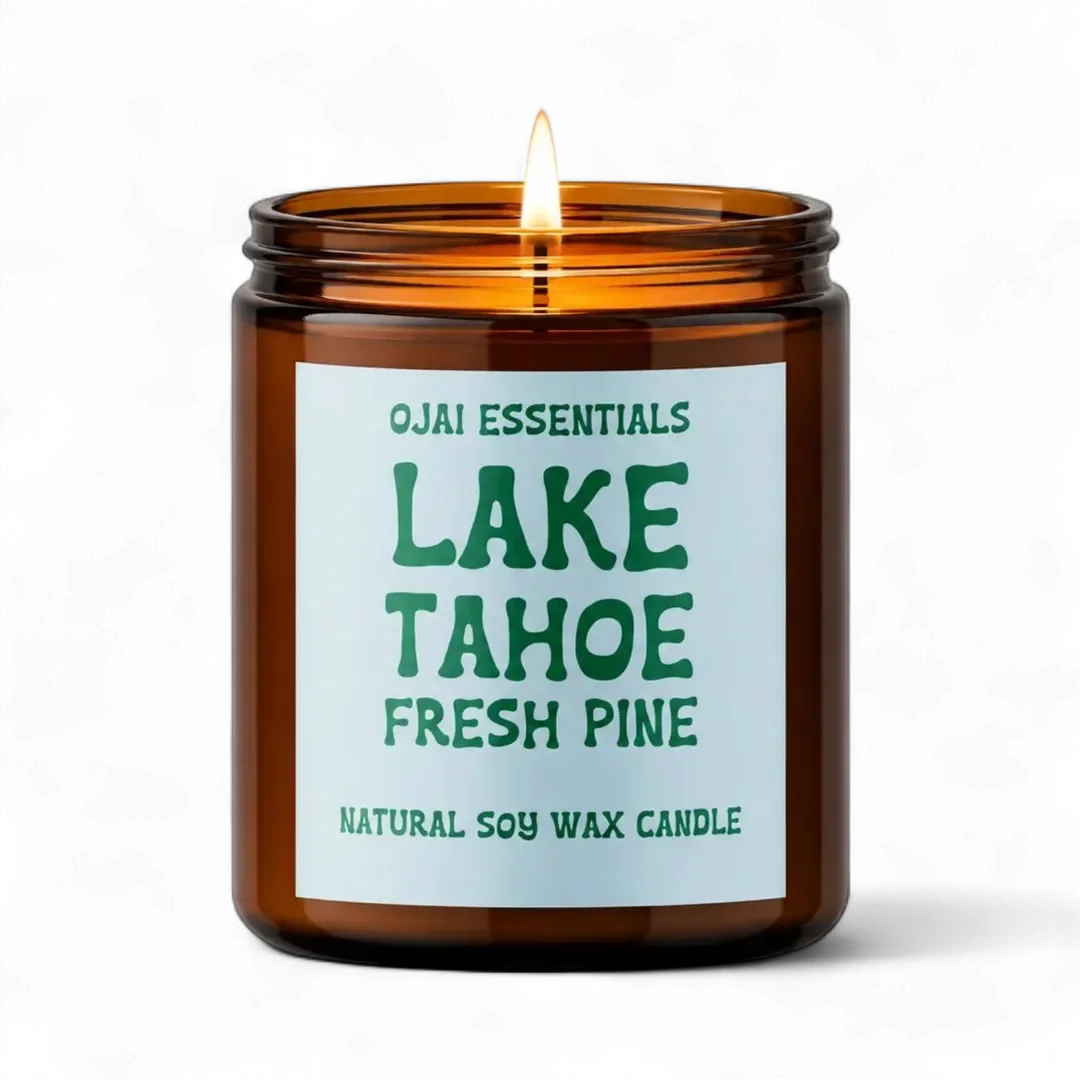 Lake Tahoe Fresh Pine candle flame.webp