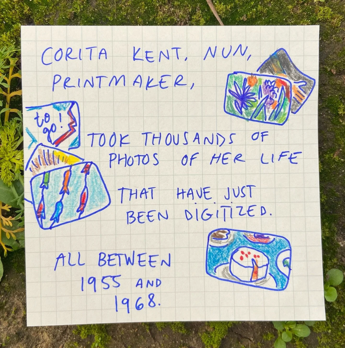 teeny comic about the corita kent show