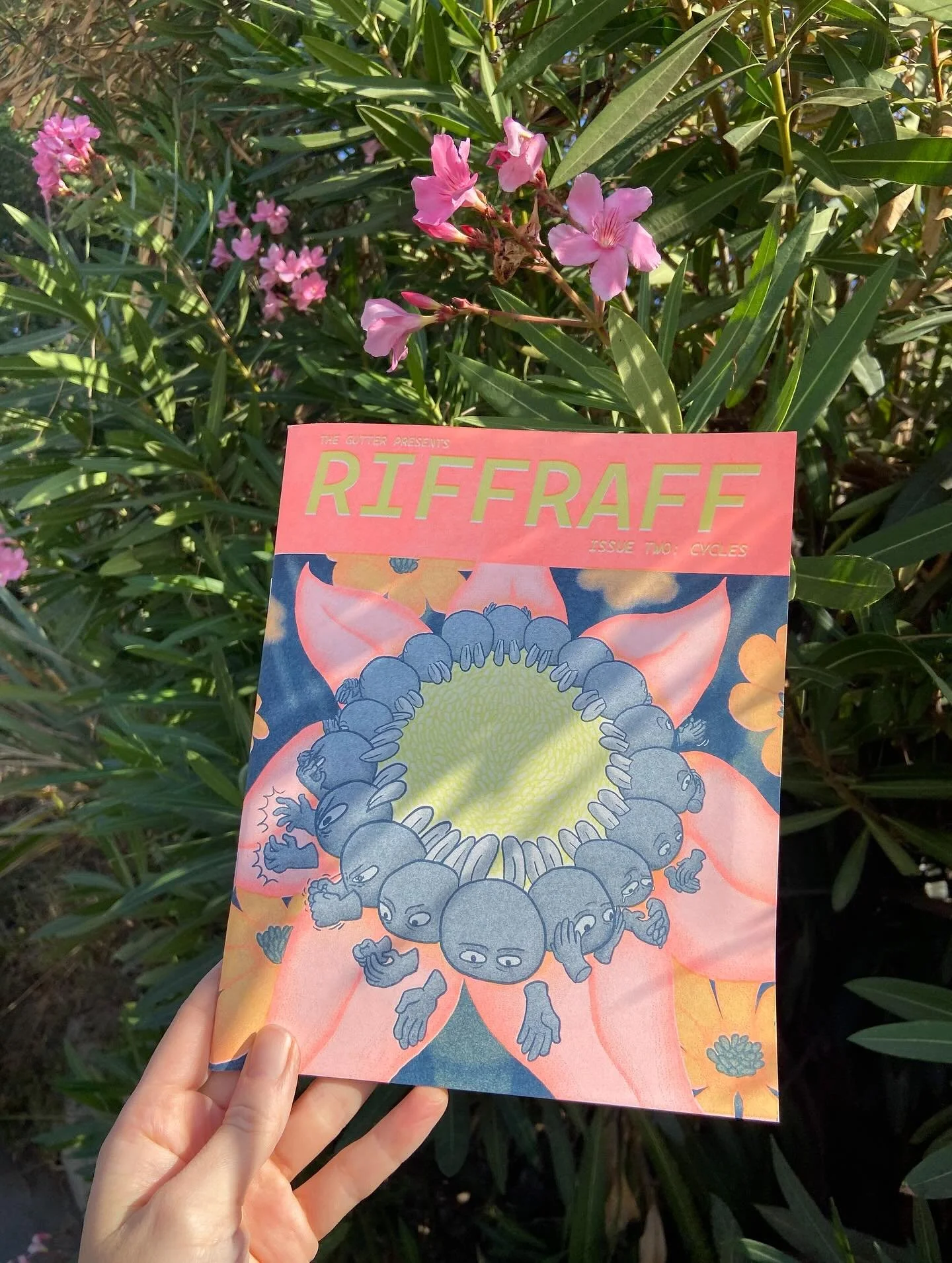 THE GUTTER&rsquo;S SECOND ANTHOLOGY IS OFFICIALLY OUT! 8 cartoonists on the theme of cycles 🔄 printed in beautiful risograph color🌸PLUS a digital anthology with 9 bonus comics! get yourself a gorgeous copy at thecomicsgutter.com 

edited by @_kingk