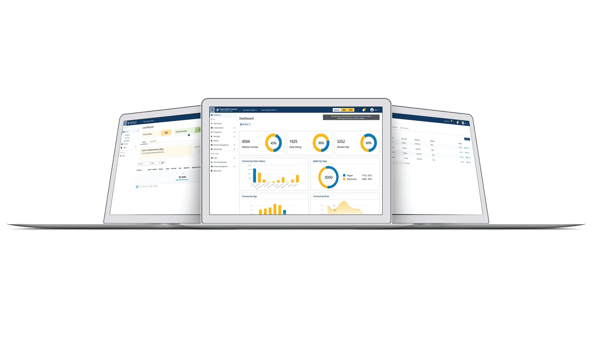 image of three macs with voting software