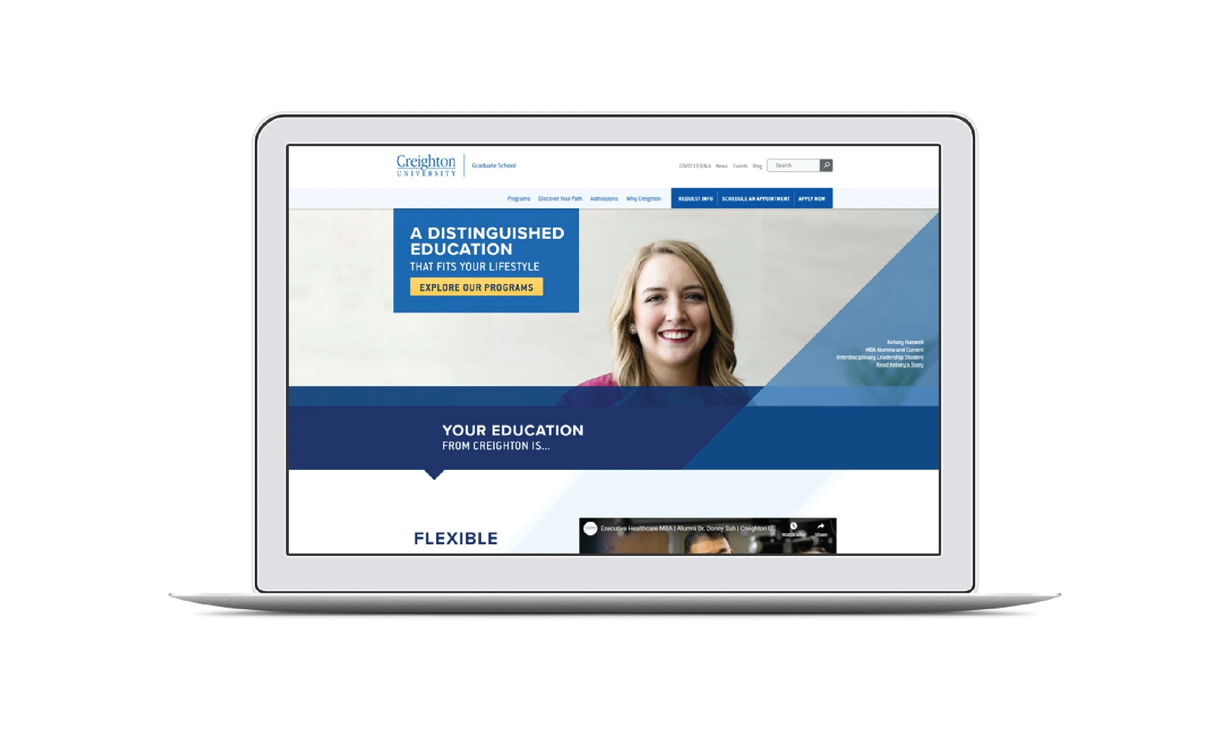 image of a mac with Creighton University