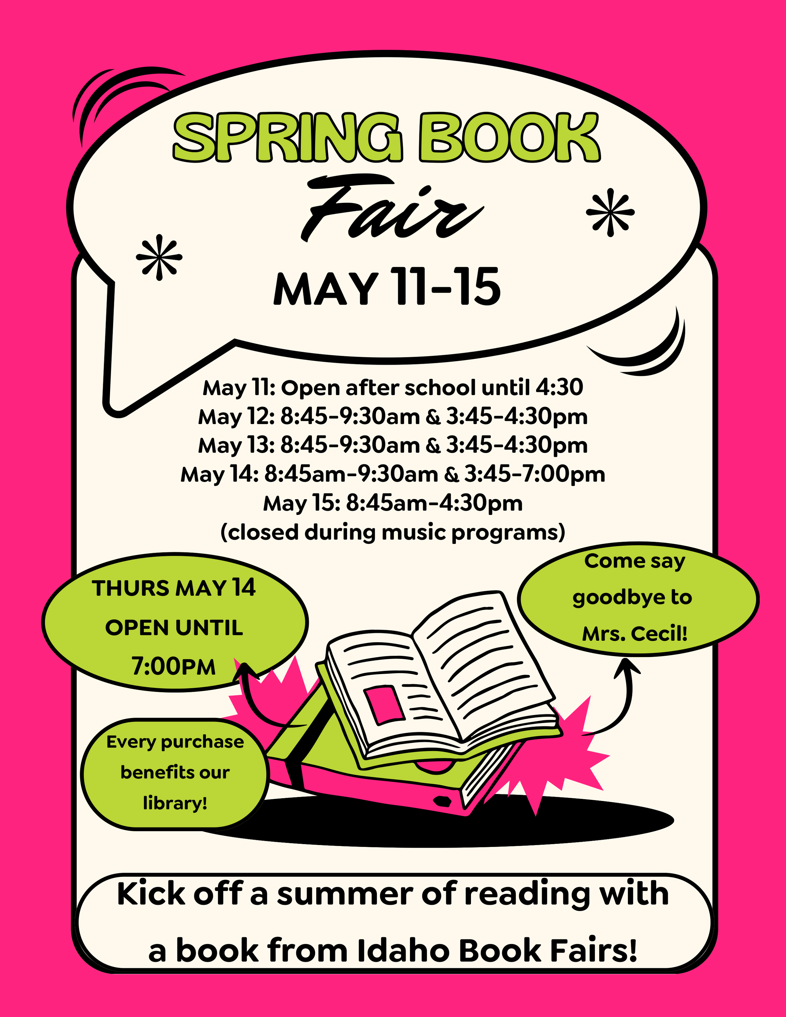 Spring Book Fair! May 11th-15th