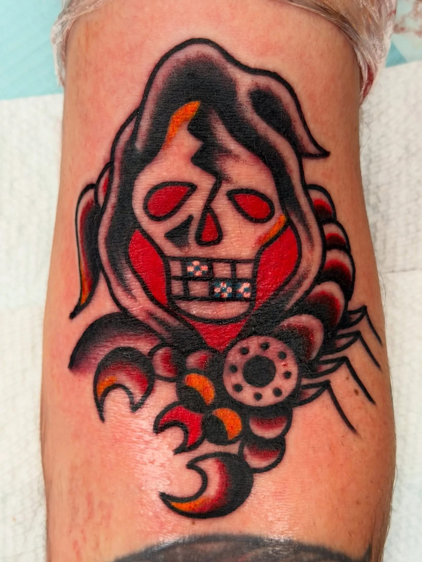 Arm ditch reaper from my flash! Thank you Chris 🙏

.
.
.
#ghostmtn #orlandotattooer #luckyhorsetattoo #orlandotattooartist #americantradtionaltattoos