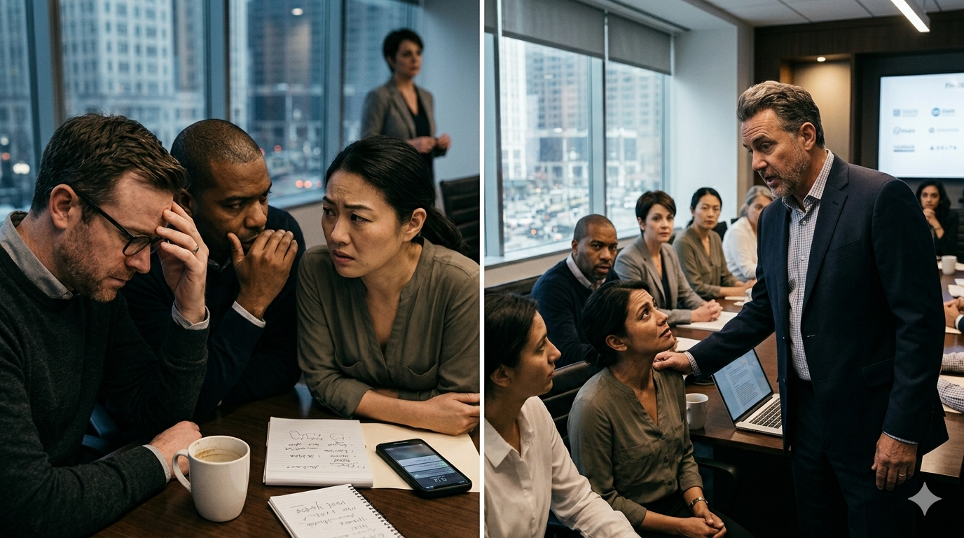 When Your Team Is in Freefall: The Counterintuitive Move That Actually Stabilizes People