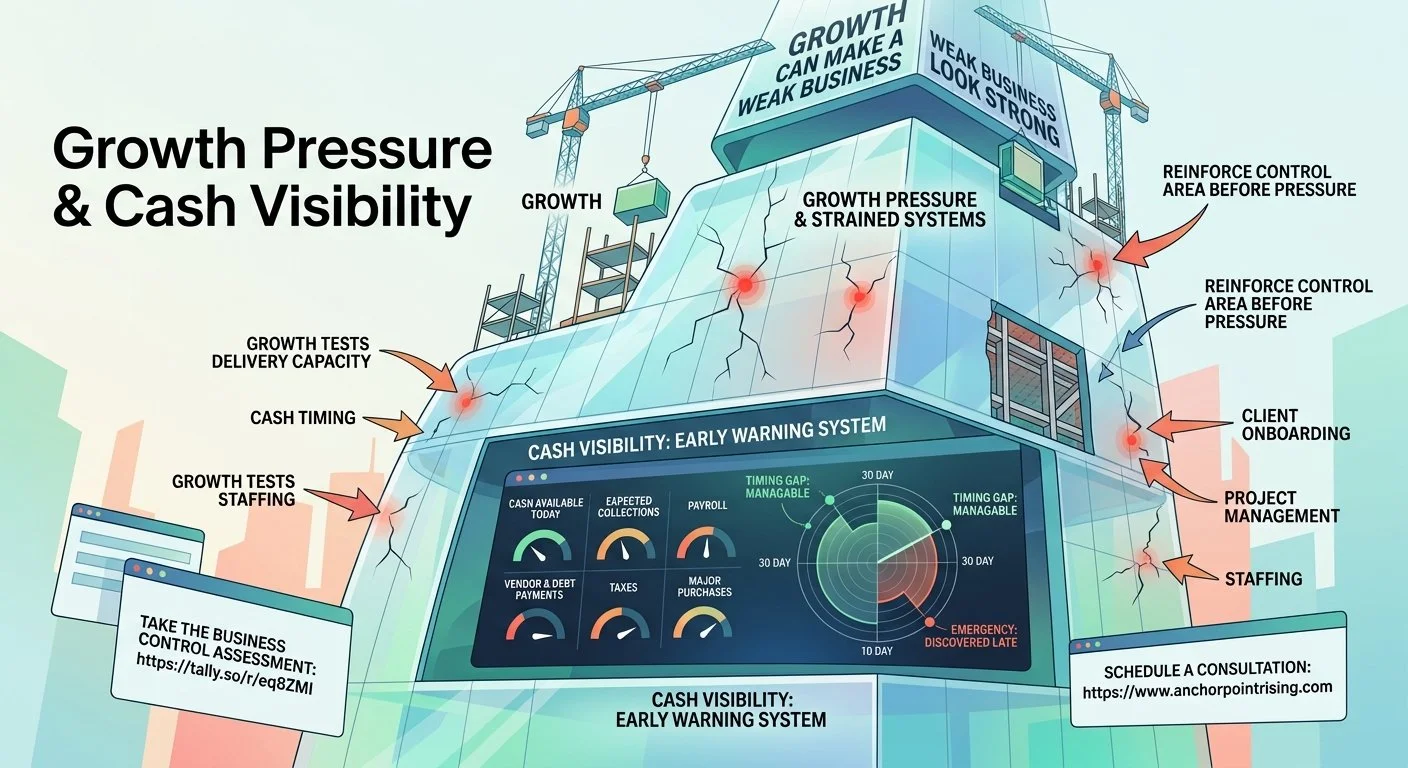 Growth Pressure &amp; Cash Visibility:  They are not the same thing