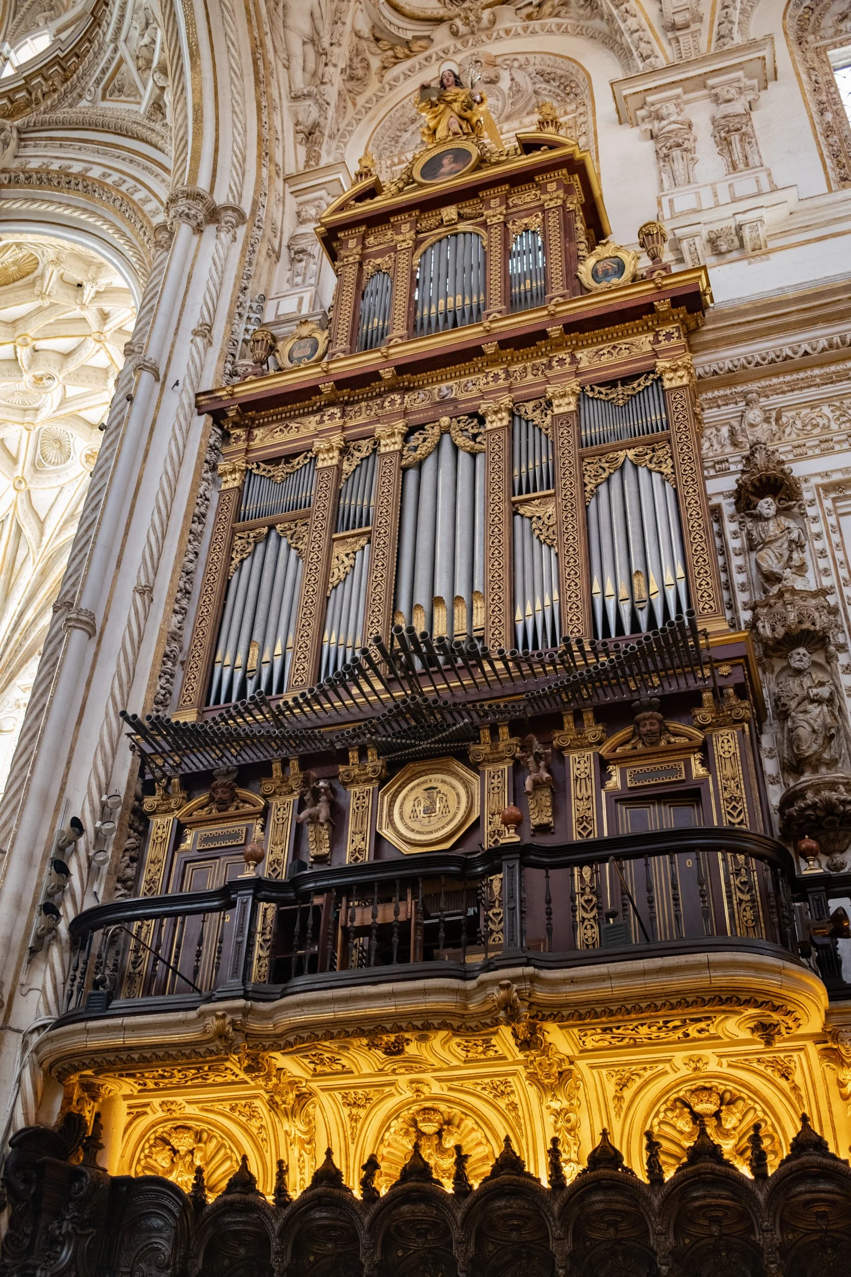 The Organ inside the Grand Mosque of Córdoba.