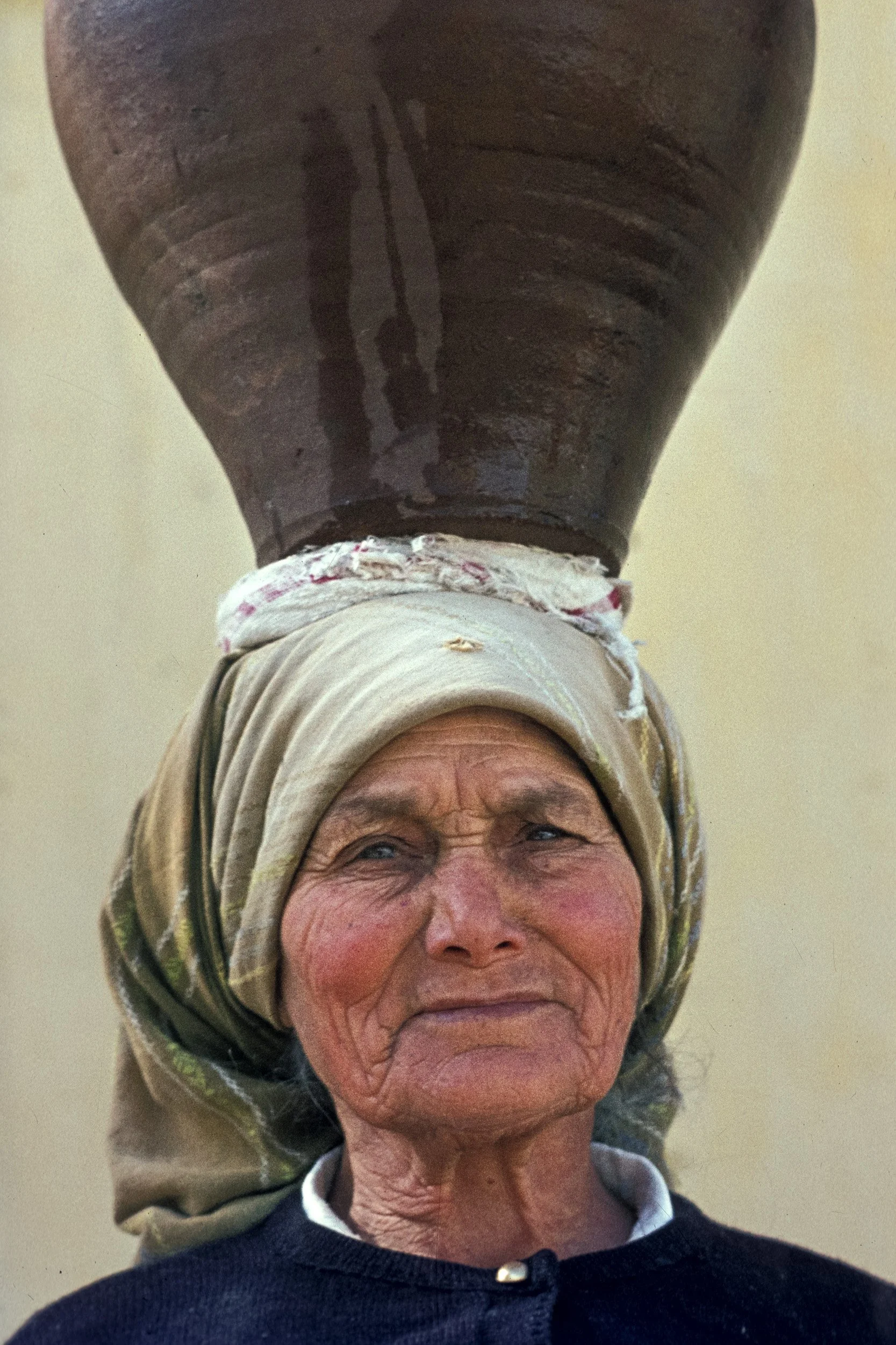A portrait taken with permission in 1975 in southern Spain. Scanned slides photographed with a Nikkormat.