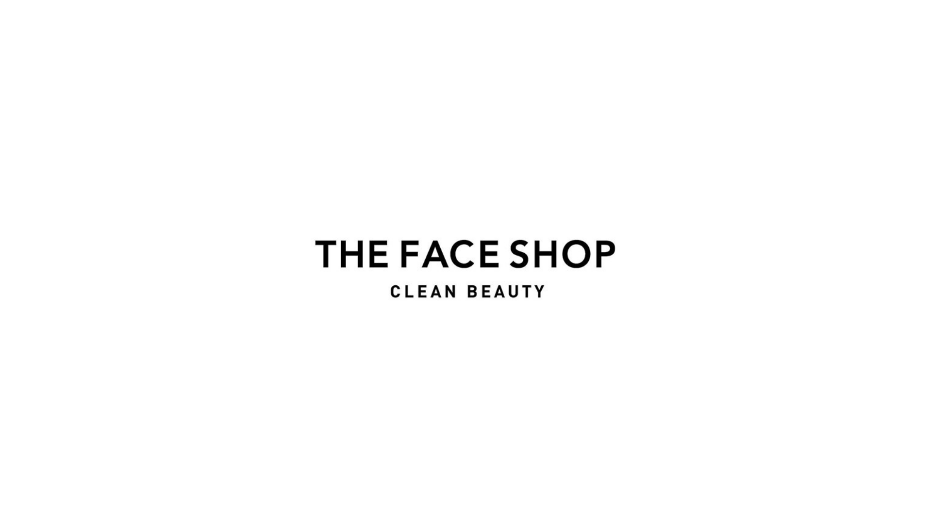 The logo of The Face Shop with the tagline 'Clean Beauty' on a white background.