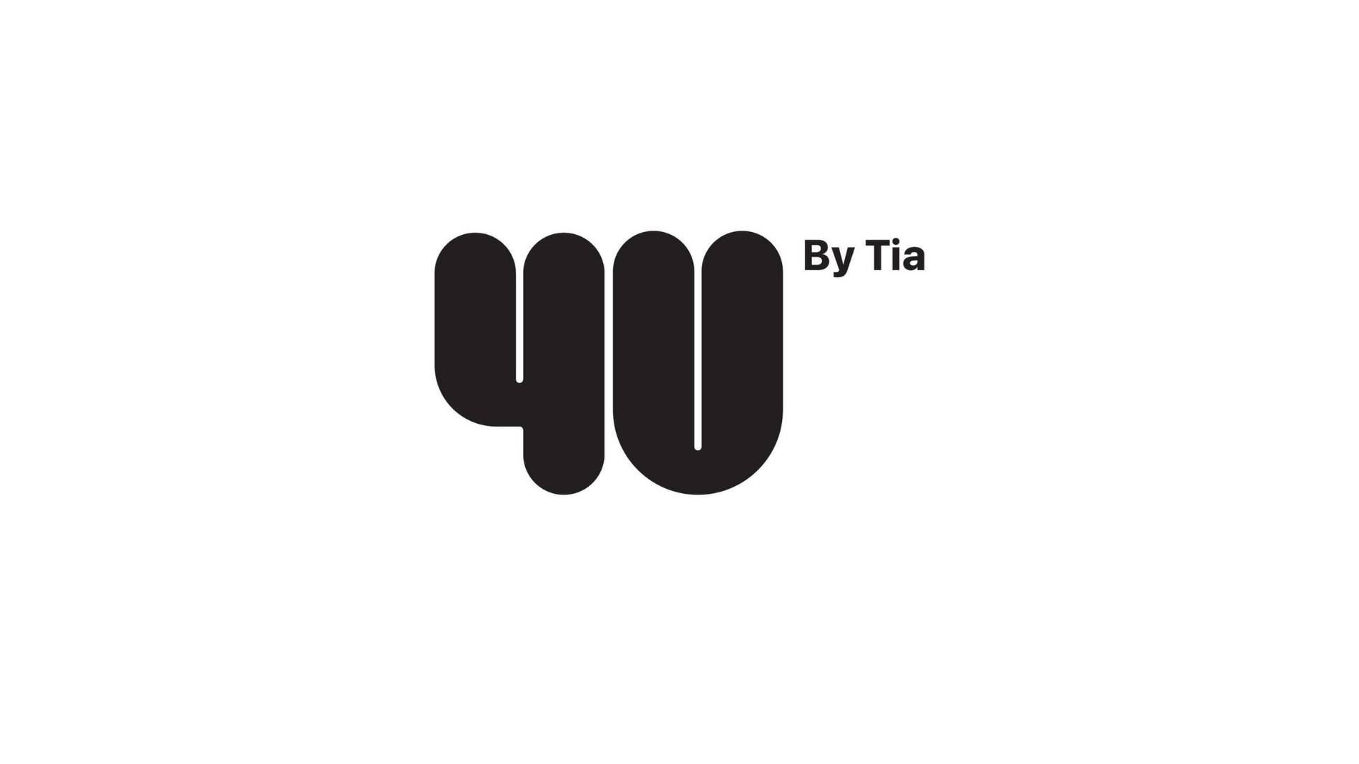 Graphic design featuring the word 'YOU' in bold, black, rounded letters with 'By Tia' in smaller font next to it, all on a white background.