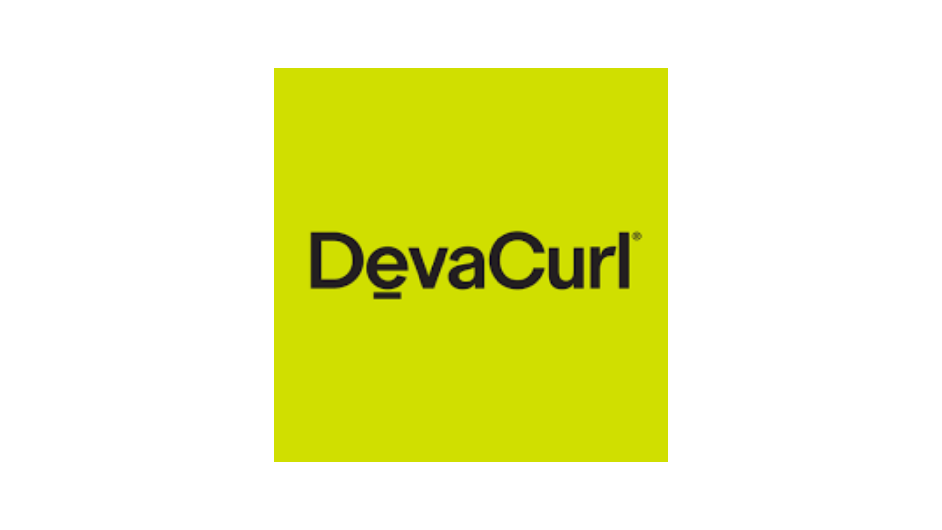 Brand logo for DevCurl featuring black text on a bright green background.