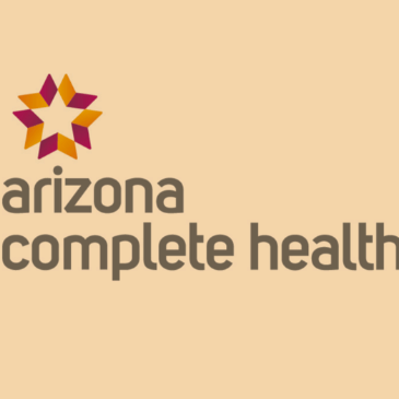 Arizona Complete Health logo with a multicolored star graphic and brown text on a beige background.