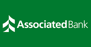 Associated Bank logo with green background and white text
