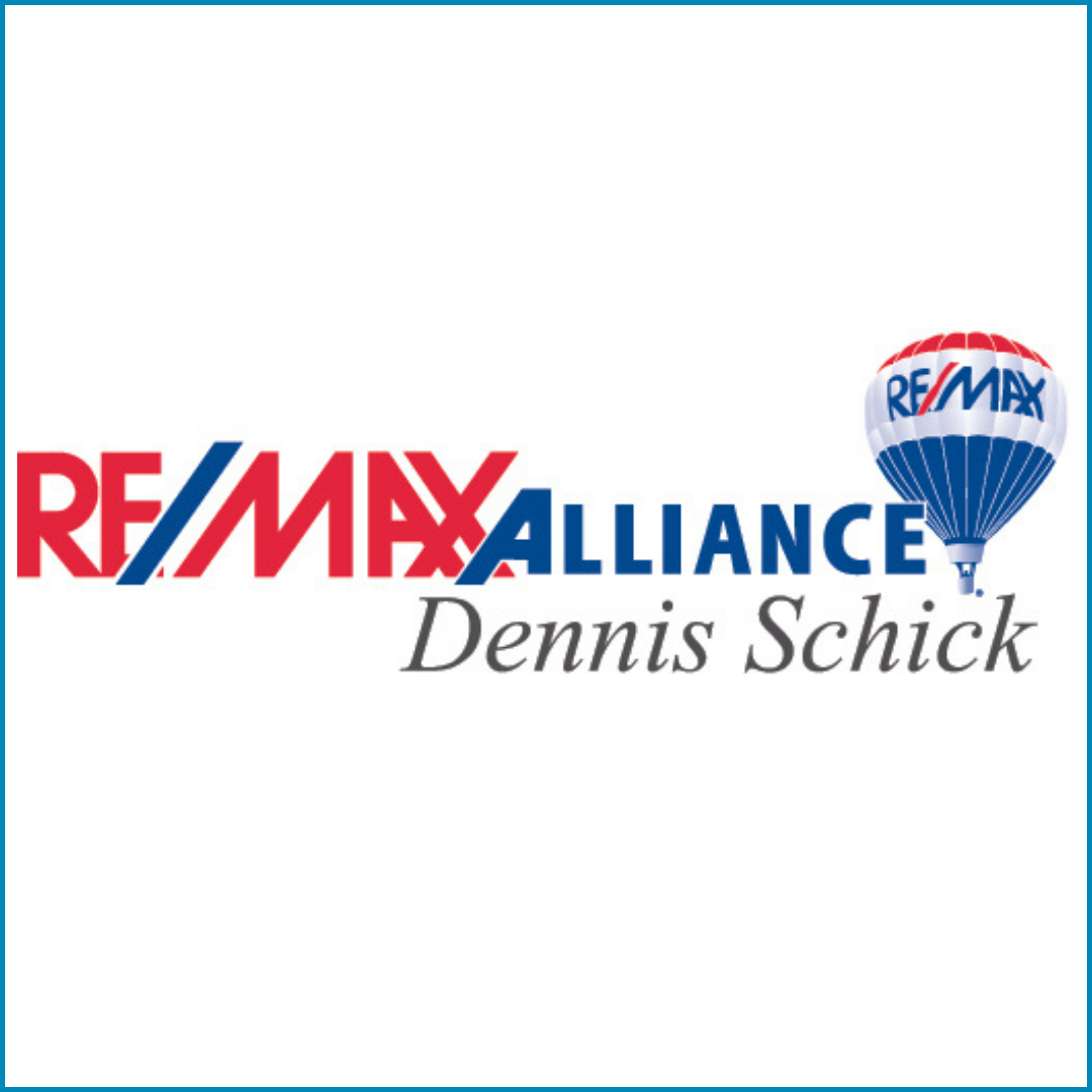 Re/Max Alliance logo with a red, white, and blue hot air balloon and the name Dennis Schick.
