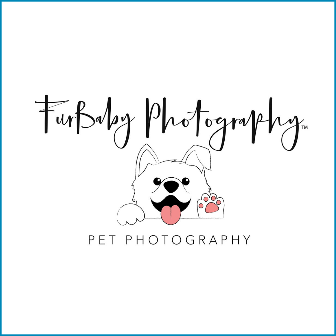 Logo for FurBaby Photography featuring a cartoon dog with its tongue out and a raised paw, with the text 'FurBaby Photography' and 'Pet Photography'.
