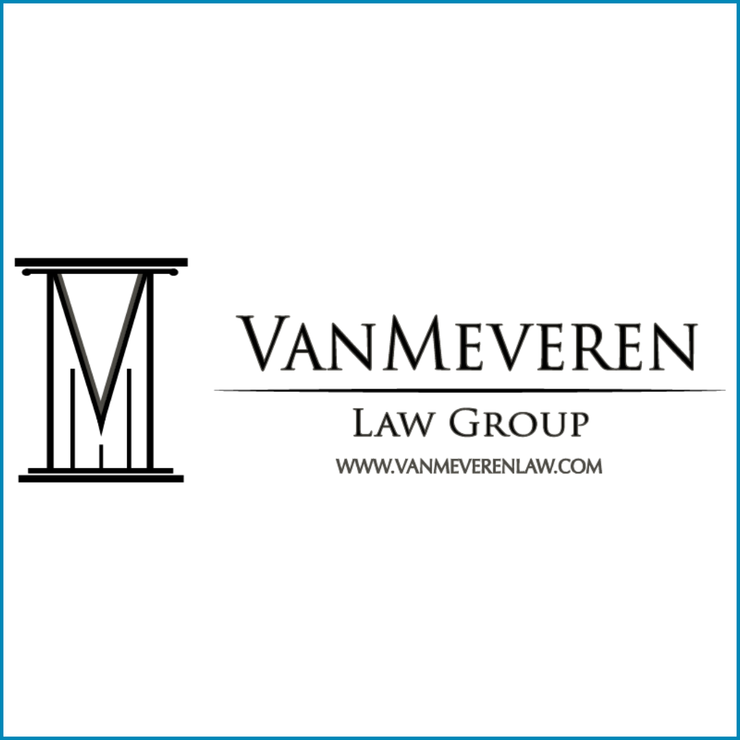 Logo of VanMveren Law Group with a stylized column and the firm's name, website, and legal services.