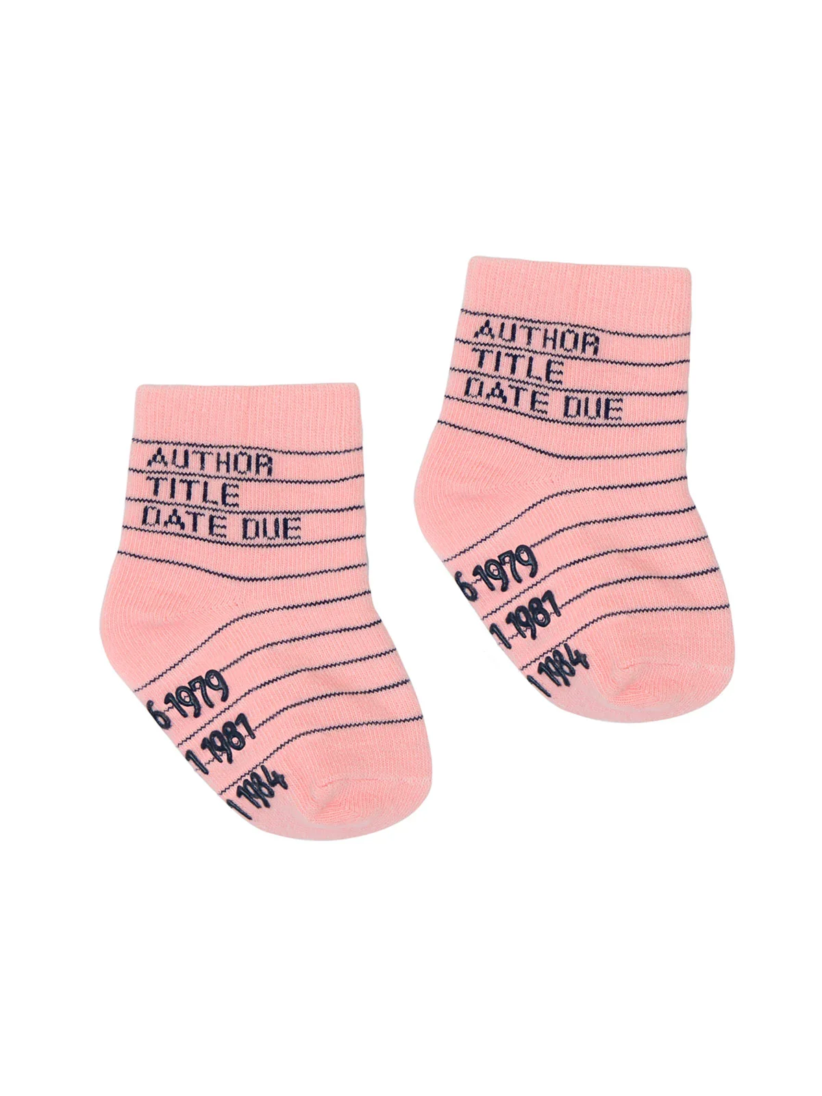 Pink Library Card Children's Socks.webp