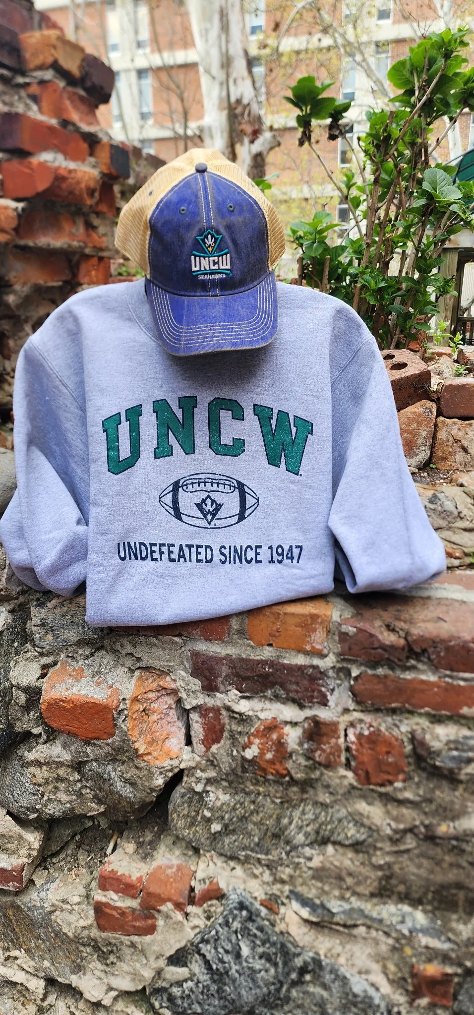 UNCW Football Undefeated Crew Neck Sweatshirt