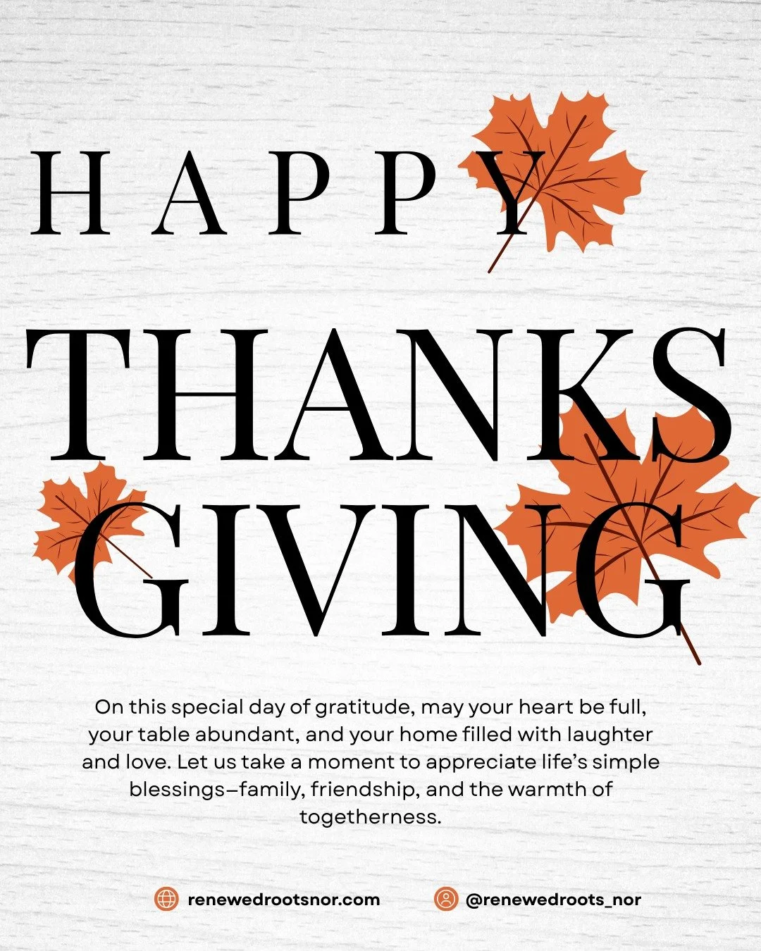 I hope you all enjoy your holiday! Be sure to get some rest, fill your bellies, and feel the love around you. 

I'm thankful for the connections I've made who continue to support my push to bring NOR to New York State! Thank you for being so supporti