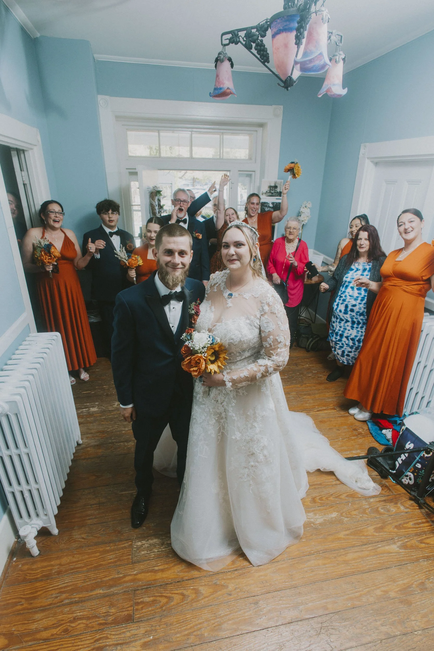 Bridal party in foyer 