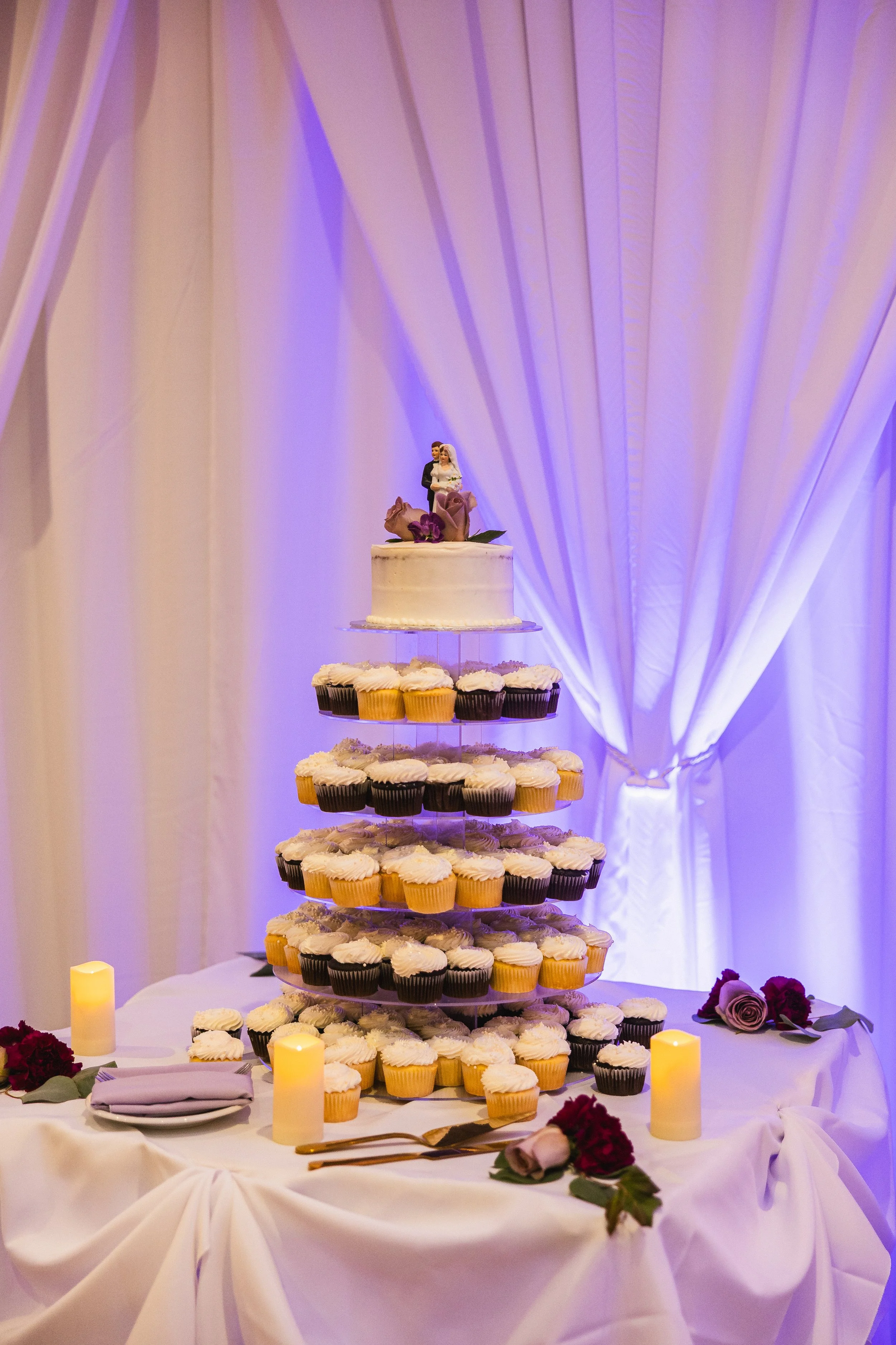 Cupcake tower wedding cake