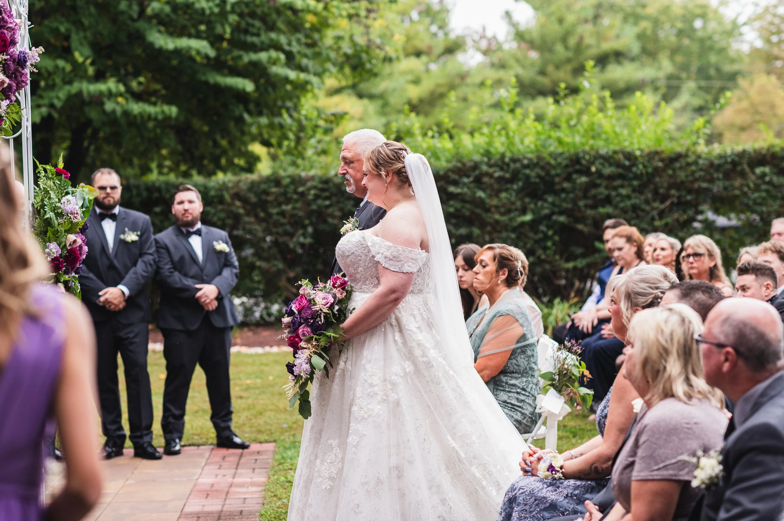 Wedding bride and father