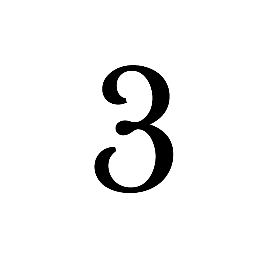 Number 3 inside a white circle on a black background, resembling a digital countdown or timer display.