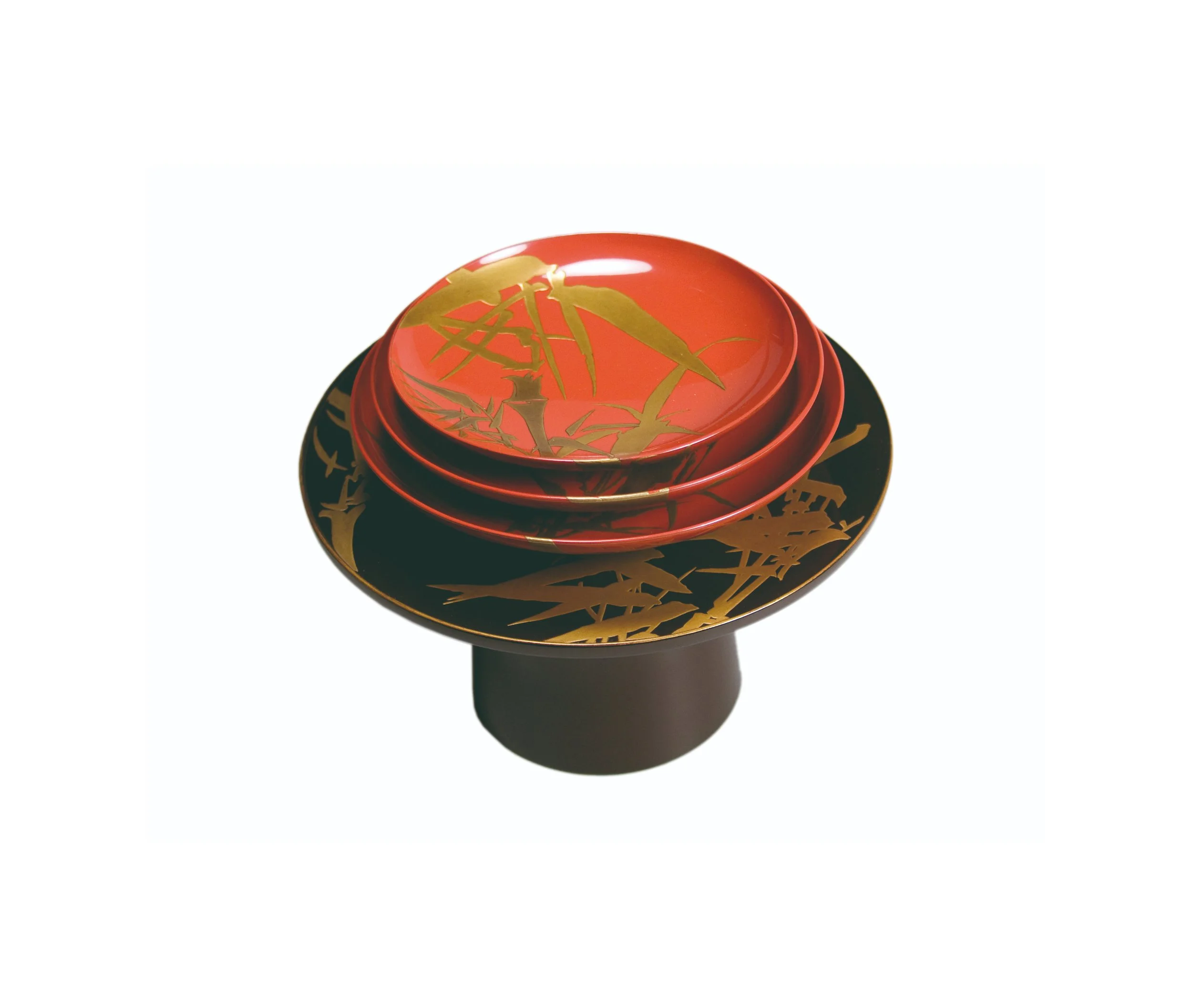 Three Sake Cups with Stand