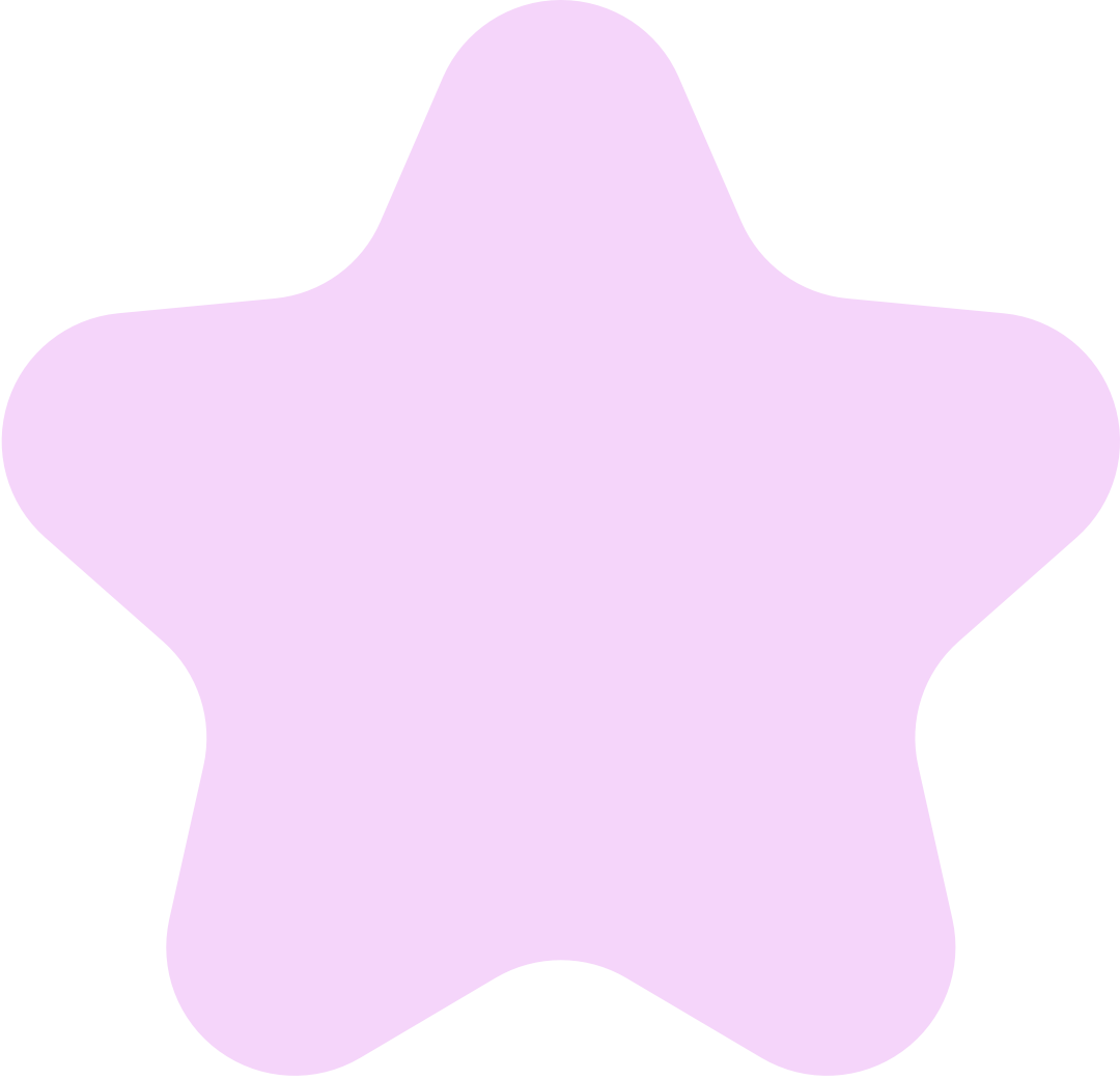 A five-pointed star-shaped object with a light purple fill and no visible details or textures.