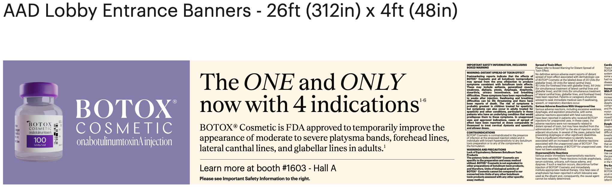 BOTOX® cosmetic AAD conference entrance banner