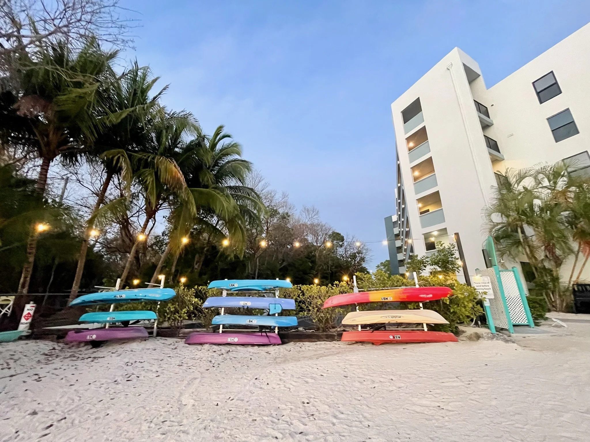 Complimentary kayaks at Moon Bay in Key Largo provide the perfect way to explore Blackwater Sound, paddle through mangroves, spot wildlife, and experience the Florida Keys from the water.