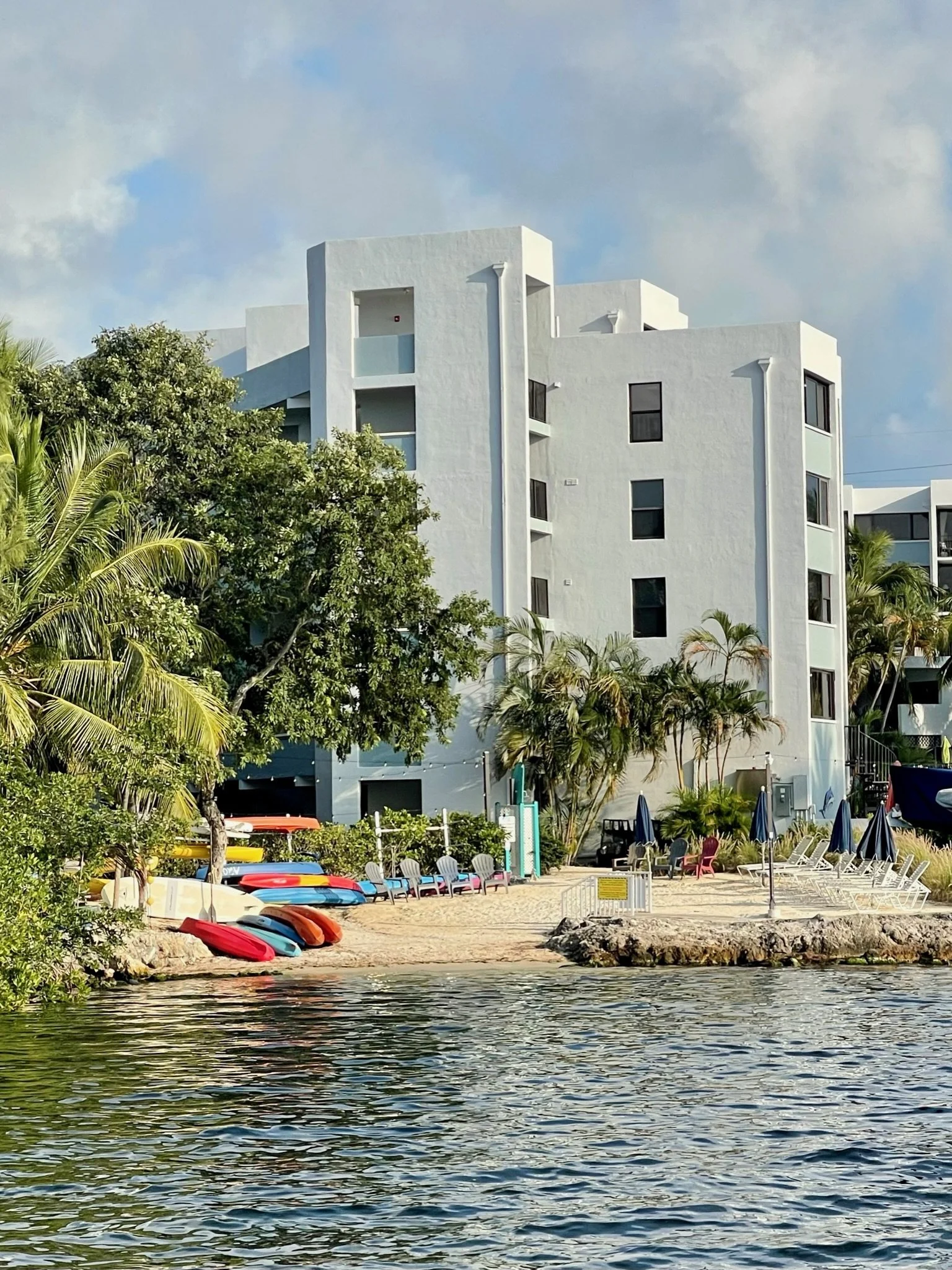 Located on scenic Blackwater Sound, Moon Bay is a waterfront vacation destination in Key Largo featuring a marina, beach, heated pool, complimentary kayaks, and easy access to boating, diving, snorkeling, and fishing.