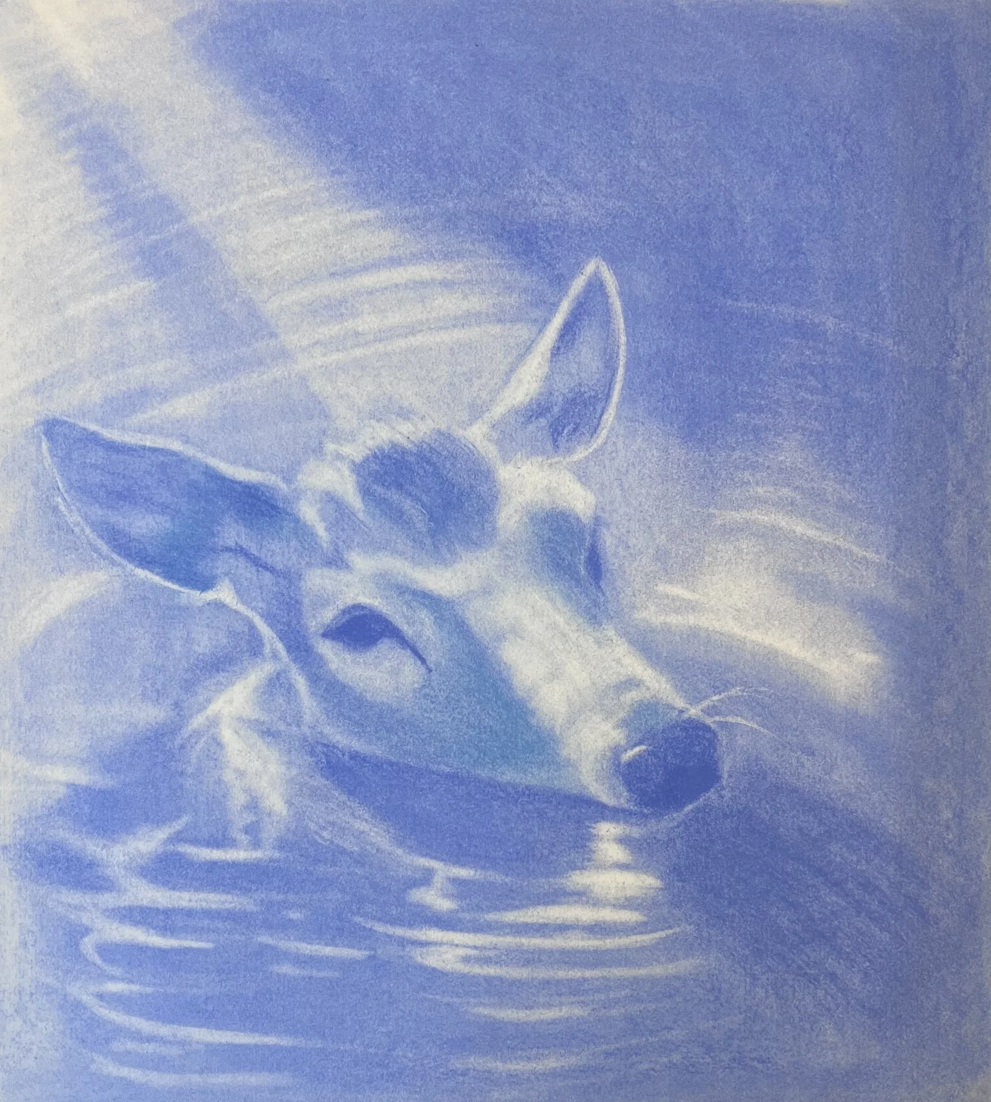 "Acceptance", 2025, 16" x 12", Chalk pastel on paper