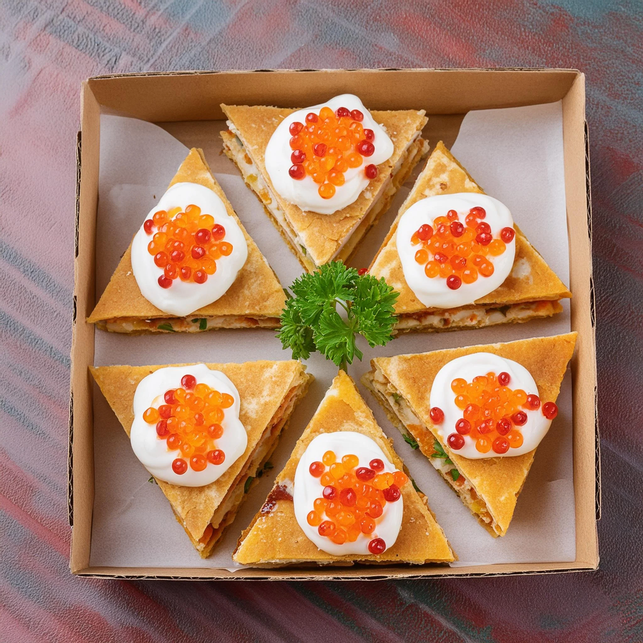 quesadilla in a box  by SF Content Creator - street food professional photo