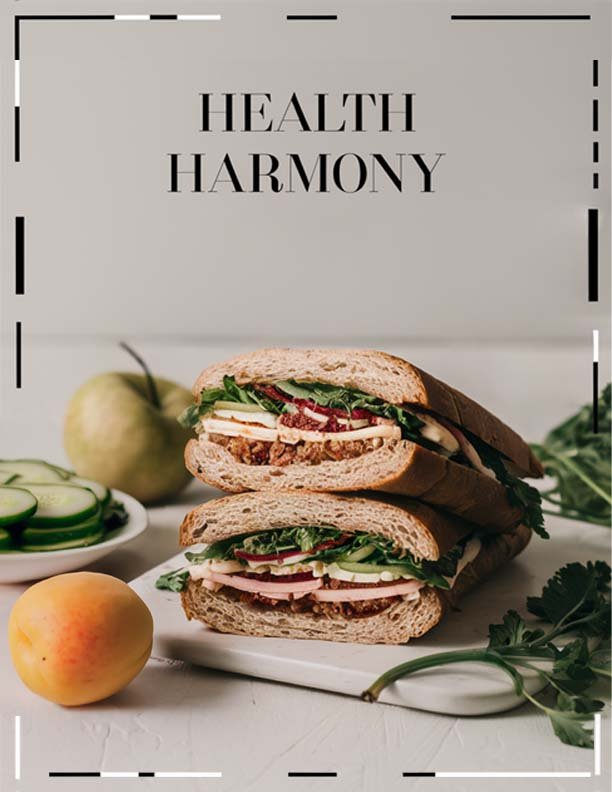 A sleek, modern food ad for social media showcasing vibrant dishes with bold typography, minimalist design elements, and a clean layout that highlights the freshness and appeal of the food