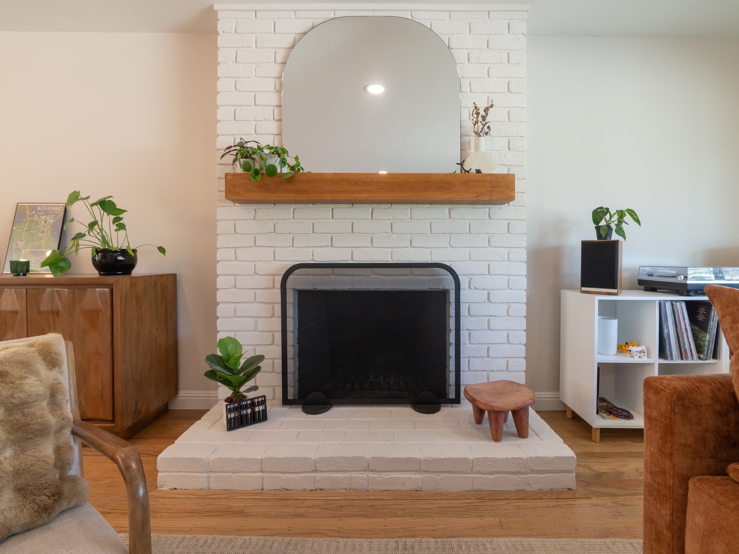 Fireplace in a single family house