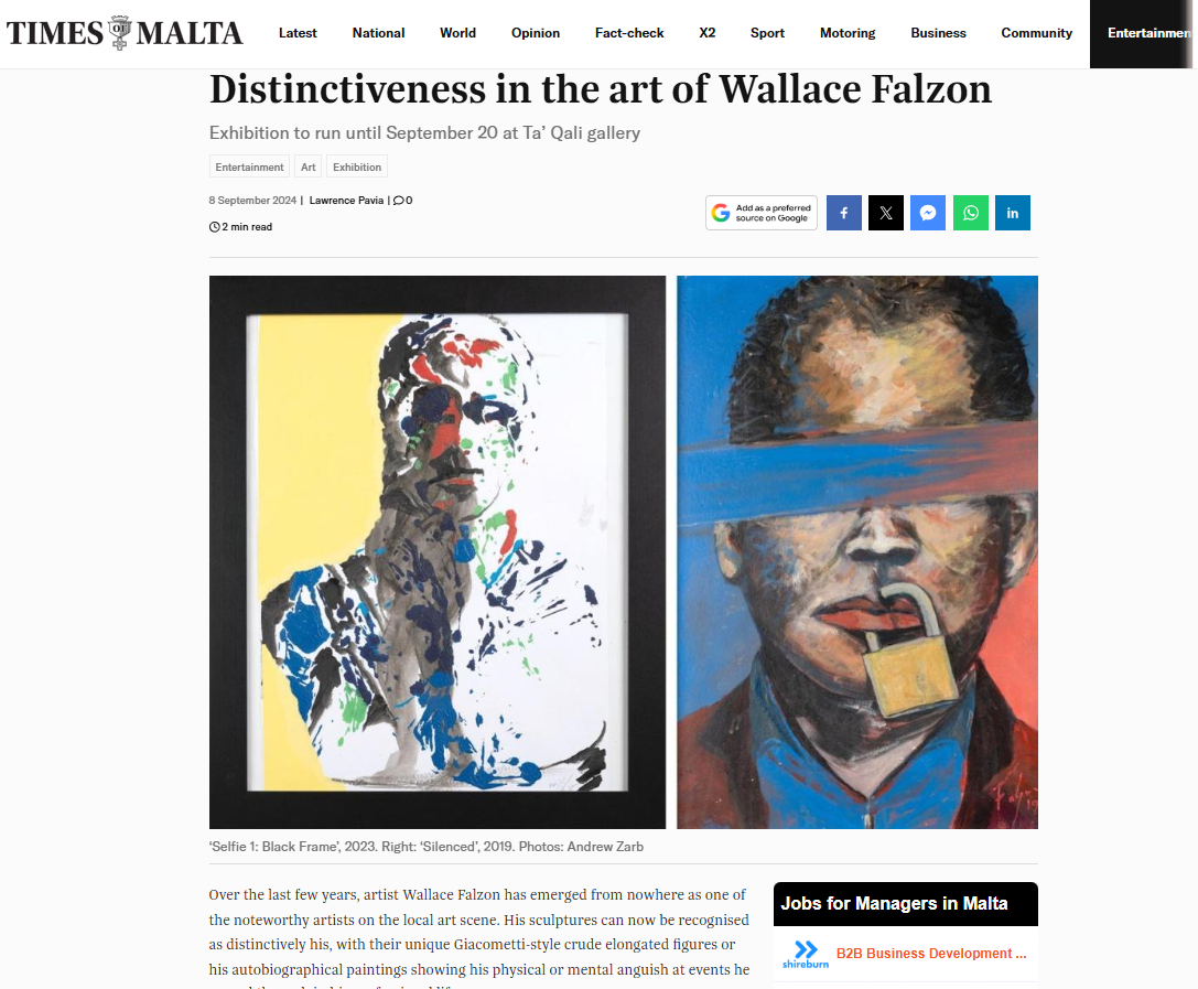 Distinctiveness in the art of Wallace Falzon