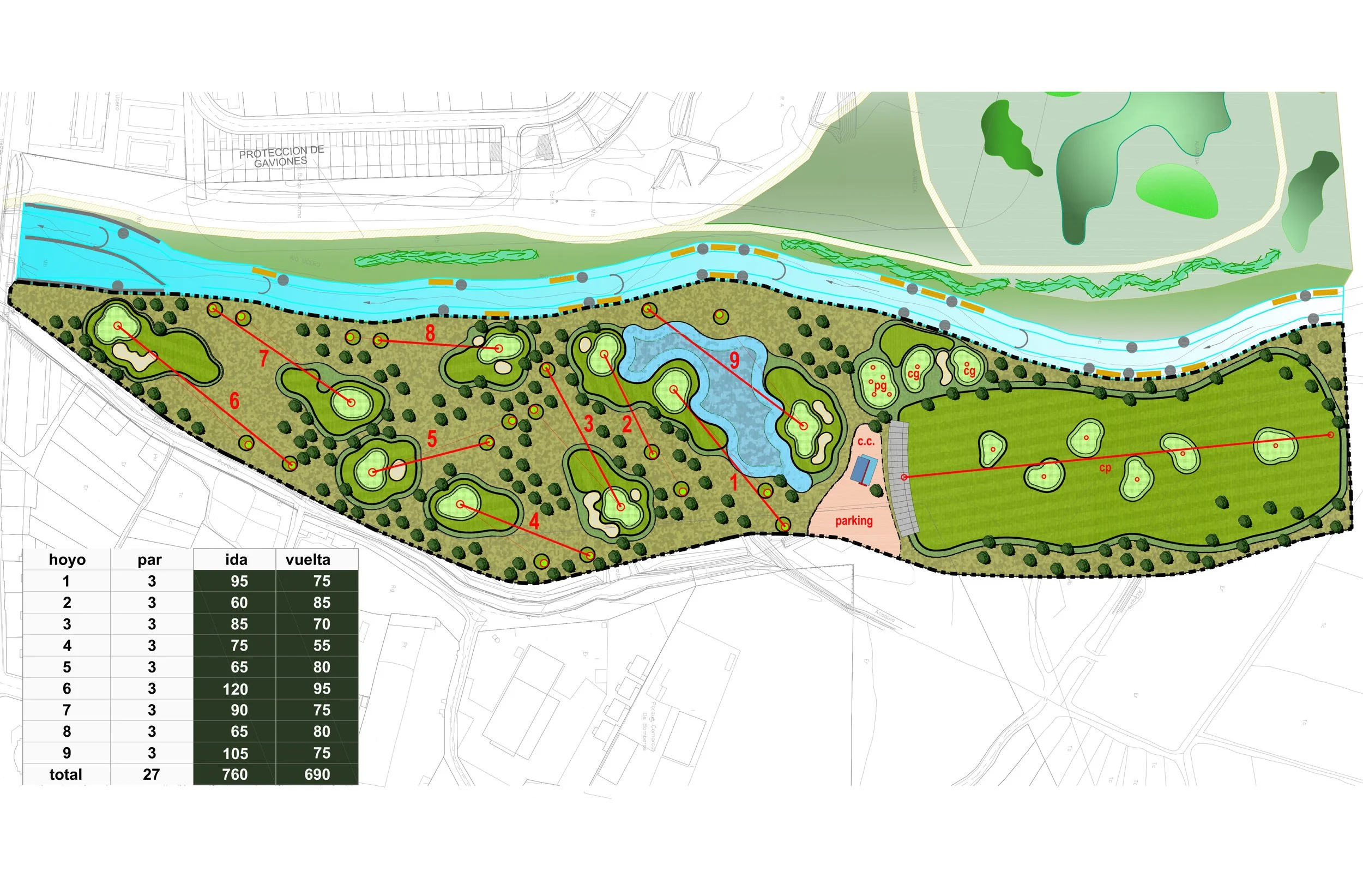 ESTUDIO PREVIO CAMPO DE PITCH&PUTT 9 HOYOS - BURGO DE OSMA - SORIA