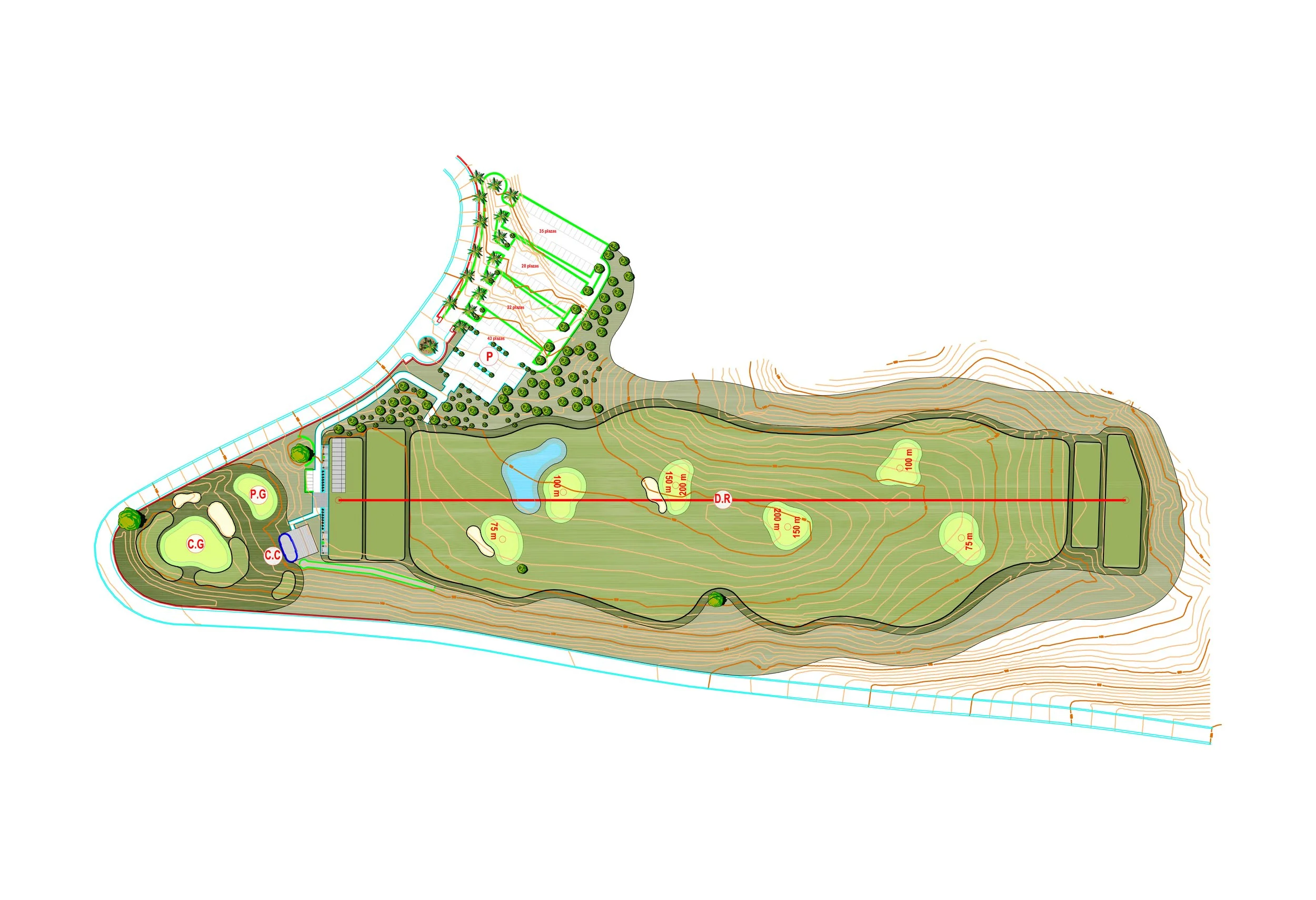 ESTUDIO DE ADECUACION DE TEE DE PRACTICAS CAMPO DE GOLF LOS FLAMINGOS - BENAHAVIS - MALAGA